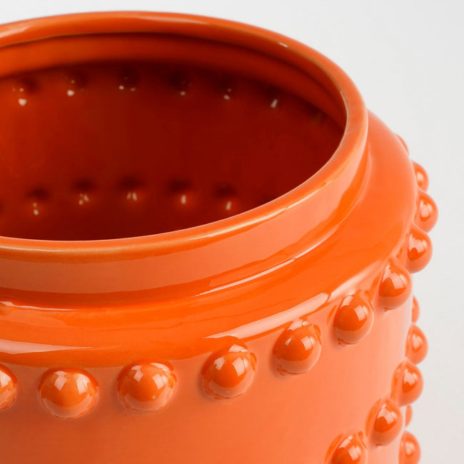 Sunburst Groove Boaz Pot – handgemaakt keramiek met vrolijk reliëf