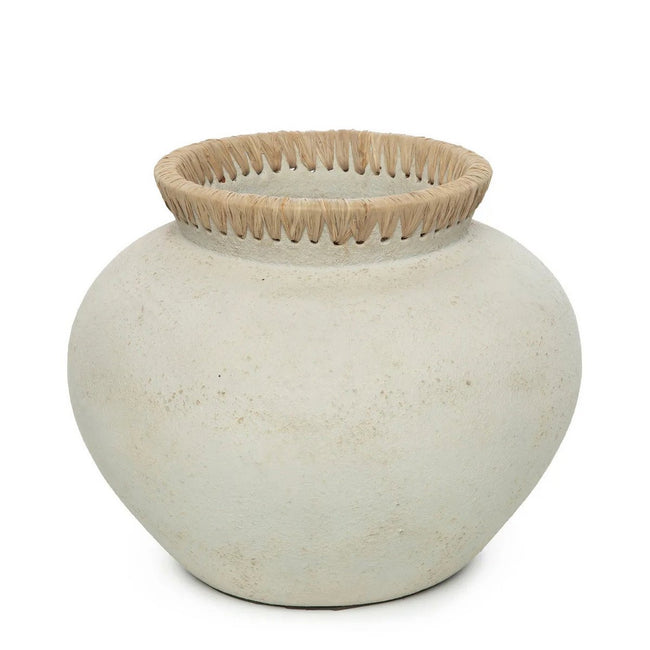 Styly Vazen – terracotta met raffia-accent Maat: L