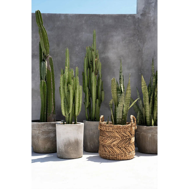 Zigzag Natural – plantenmand met een ritmisch randje Maat L