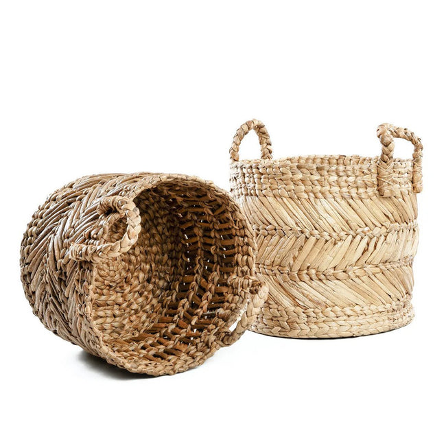 Zigzag Natural – plantenmand met een ritmisch randje Maat L