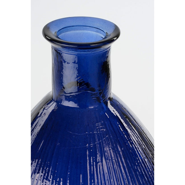 Midnight Ripple Firenza Bottle – gerecycled ribbelglas in diepe indigo