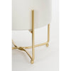 Celestial Trio Aries – witte metalen planters op gouden standaards