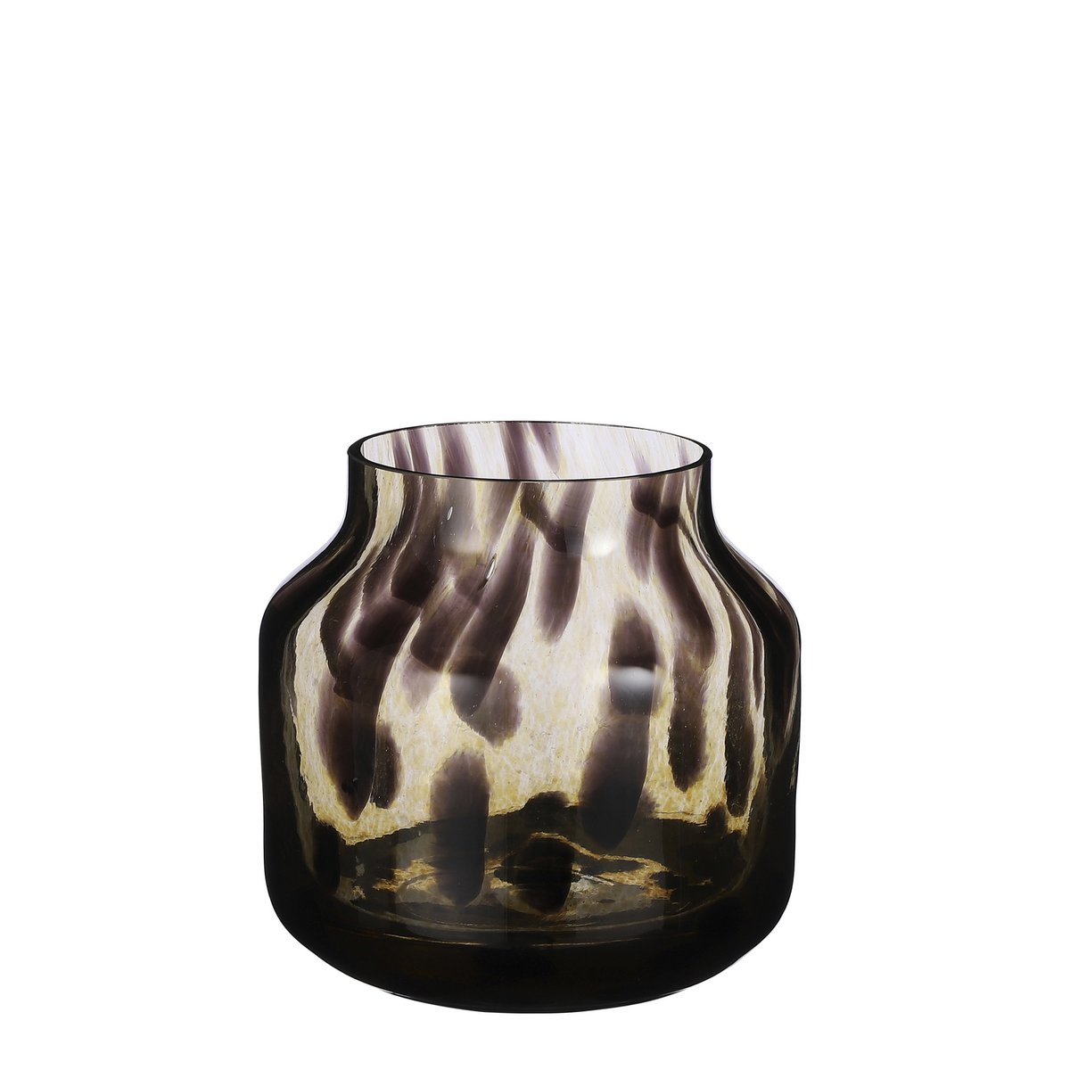 Wild Amber Pantera Vase – gerecycled glas met subtiele pantervlek