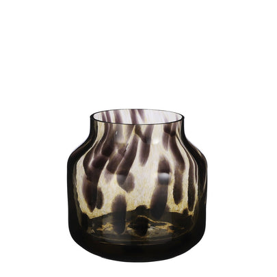 Wild Amber Pantera Vase – gerecycled glas met subtiele pantervlek