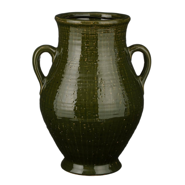 Moss Echo Elena Vase – keramiek in zacht dennegroen