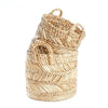Zigzag Natural – plantenmand met een ritmisch randje maat M
