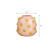 Smiley Vaas – limited edition keramiek in roze met okergele details