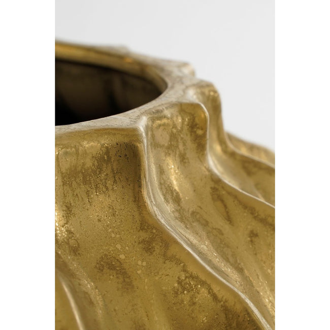 Golden Crest Altea Vase – ribbelkeramiek in zachte glans