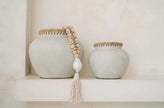 Styly Vazen – terracotta charme met raffia-accent Maat: S