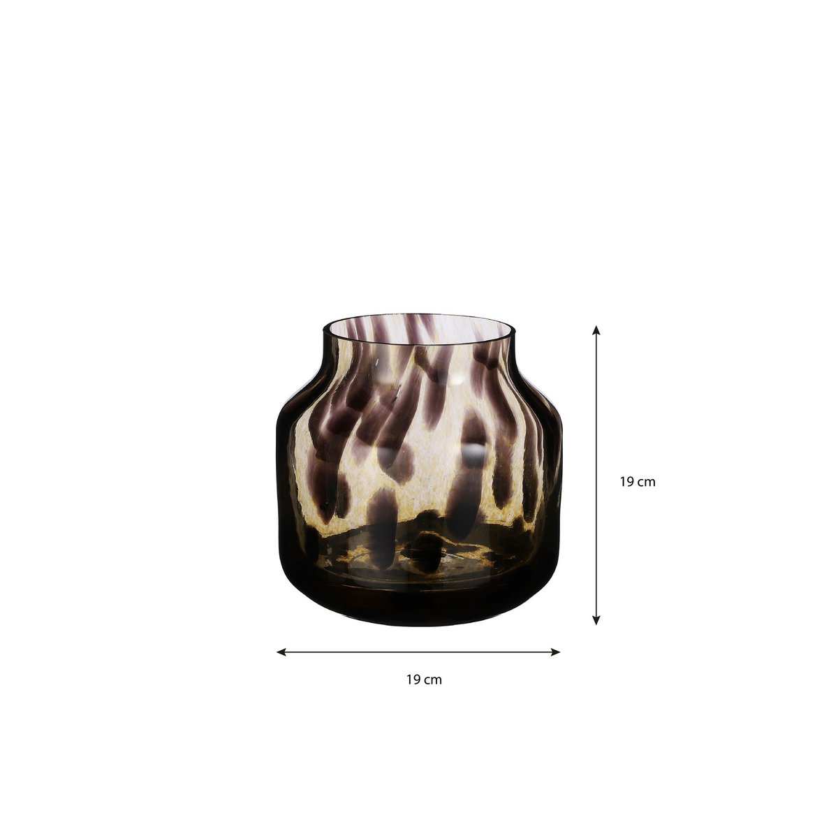 Wild Amber Pantera Vase – gerecycled glas met subtiele pantervlek