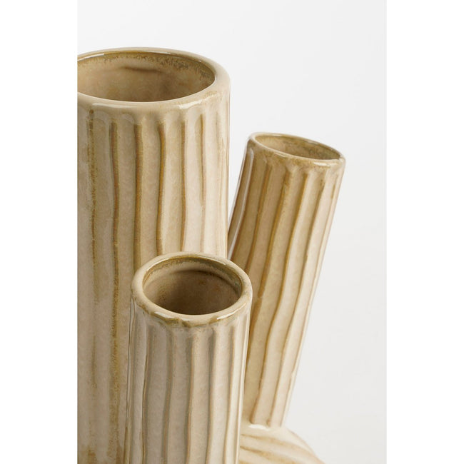 Beige tulpenvaas keramiek Felipe 27 cm – Edenflair
