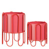 Rosso Rise Dione Duo – metalen planters op elegante stands