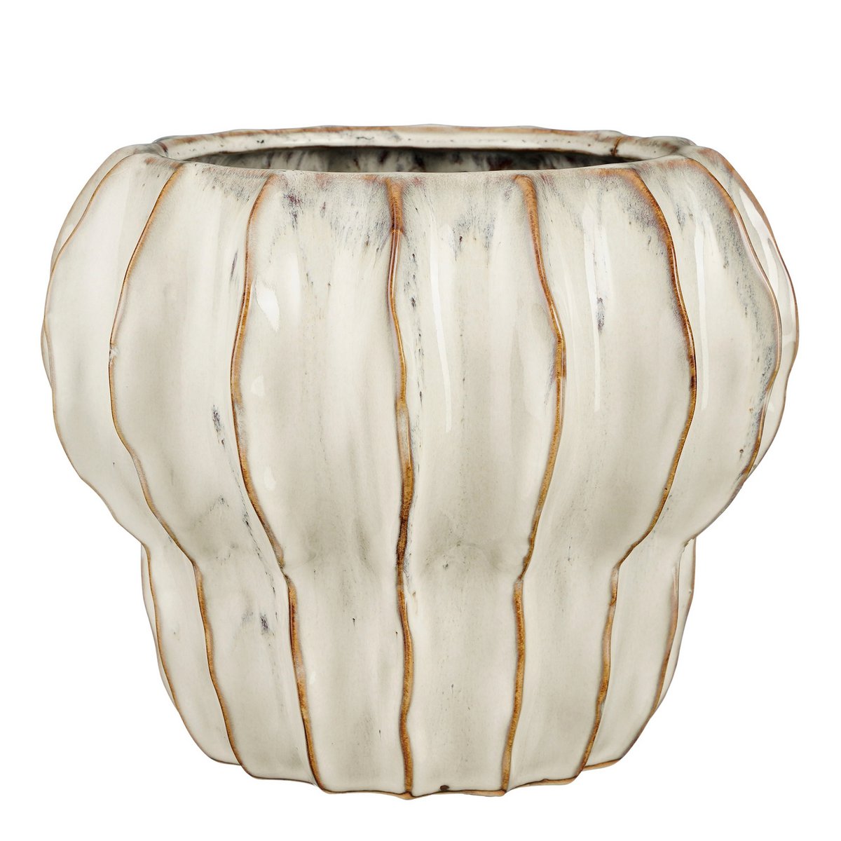 Pearl Ripple Altea Pot – handgemaakt keramiek in helder wit