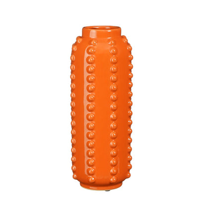 Tangerine Breeze Boaz Vase – handgemaakt keramiek met speelse bobbels
