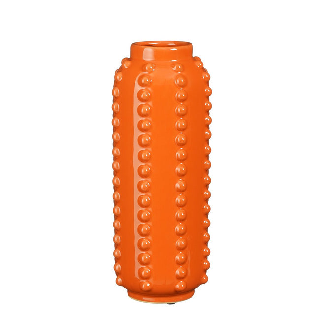 Tangerine Breeze Boaz Vase – handgemaakt keramiek met speelse bobbels