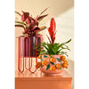 Crimson Duo Dione Set – metalen planters op slanke standaards