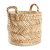 Zigzag Natural – plantenmand met een ritmisch randje maat M