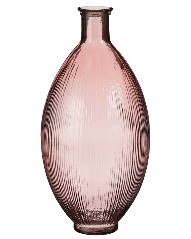 Blush Ripple Firenza Bottle – gerecycled ribbelglas in zachte rosé