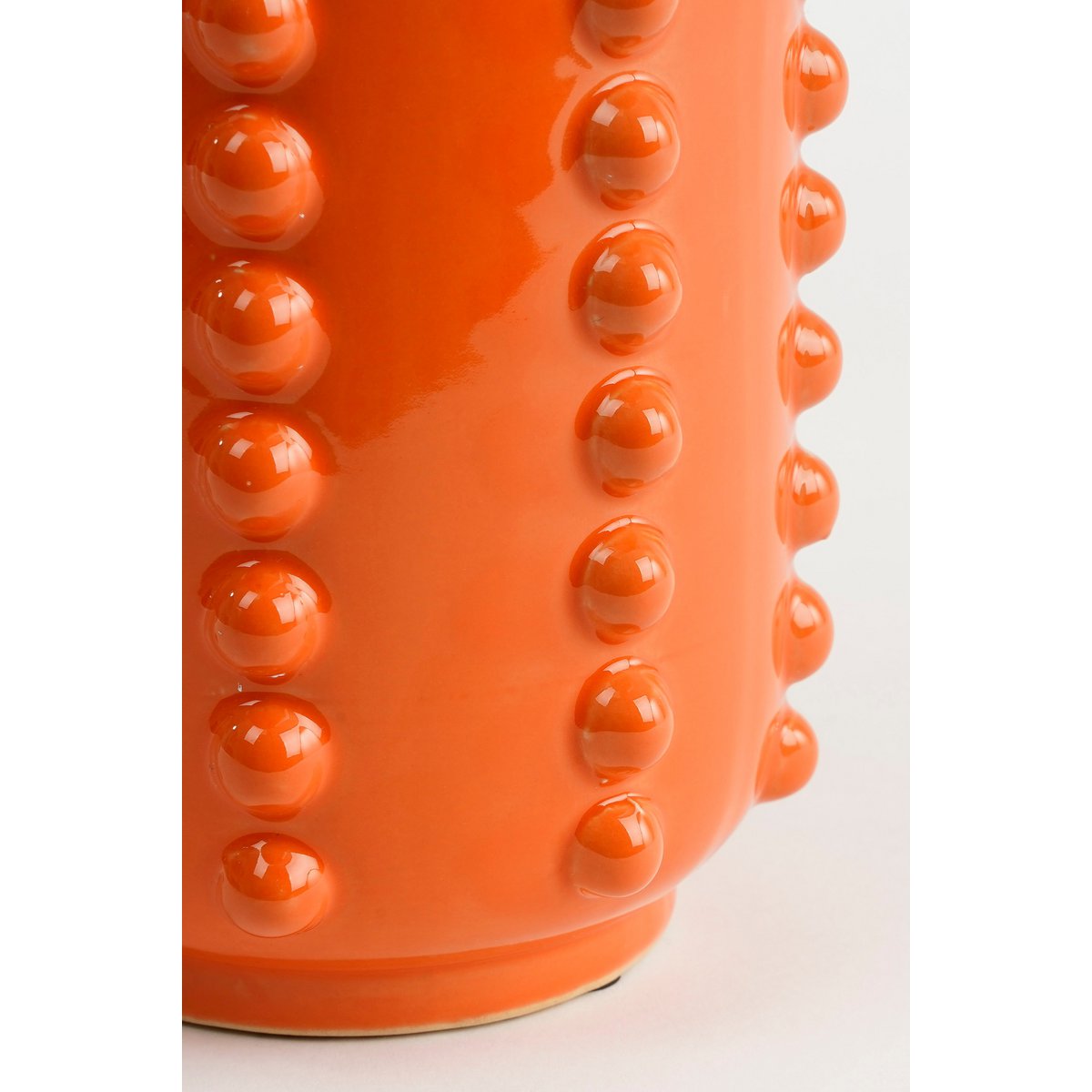 Tangerine Breeze Boaz Vase – handgemaakt keramiek met speelse bobbels