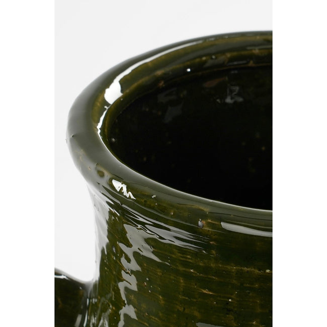 Moss Echo Elena Vase – keramiek in zacht dennegroen