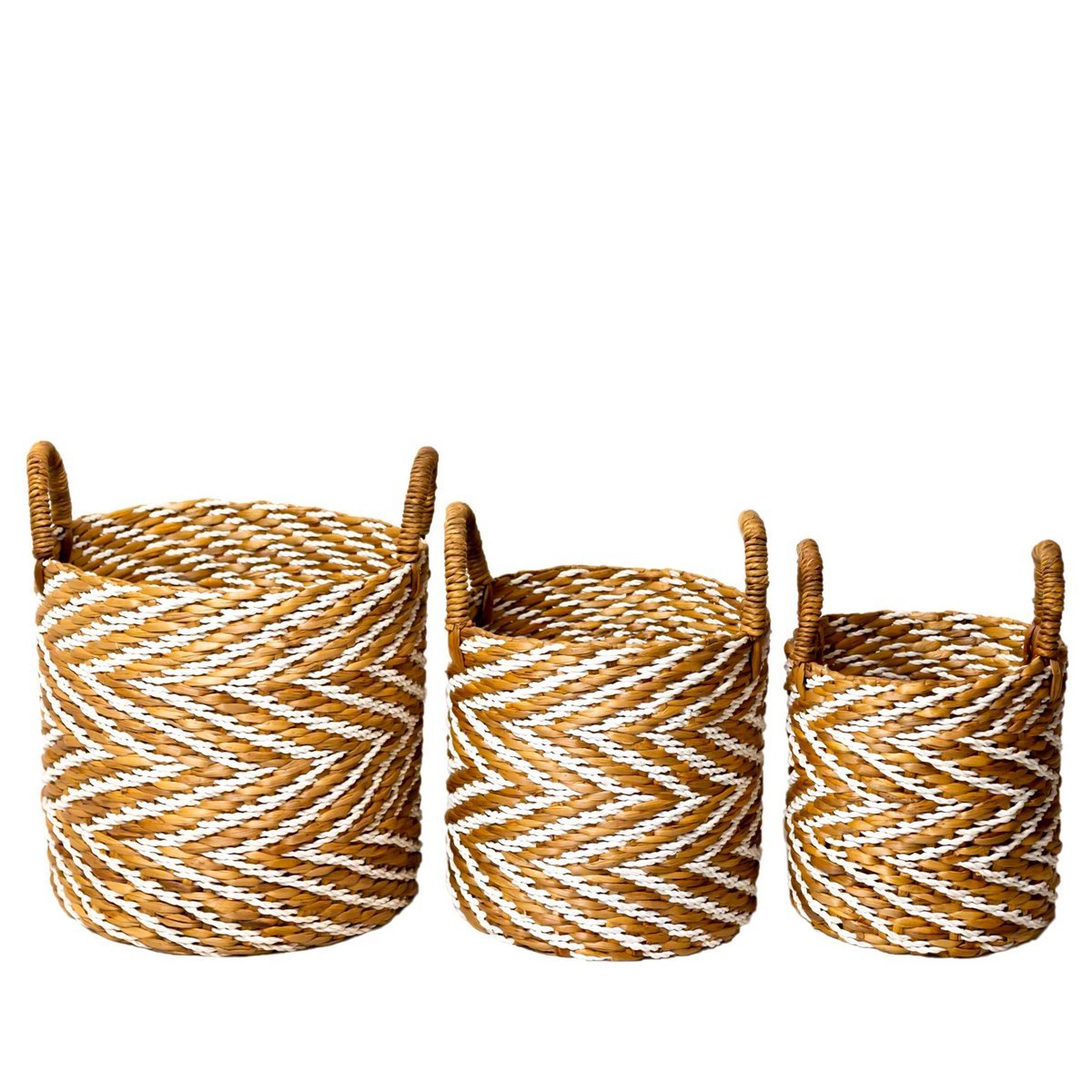 Yalimo Mand – handgeweven waterhyacint in wit & naturel