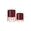 Crimson Duo Dione Set – metalen planters op slanke standaards