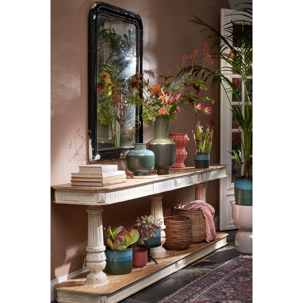 Forest Haze Olof Pot – reactief geglazuurde terracotta in diepe dennegroen