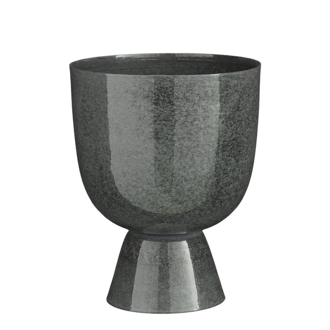 Graphite Poise James Planter – metalen voetstuk in soepel grijs
