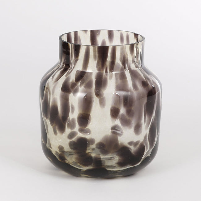 Wild Amber Pantera Vase – gerecycled glas met subtiele pantervlek