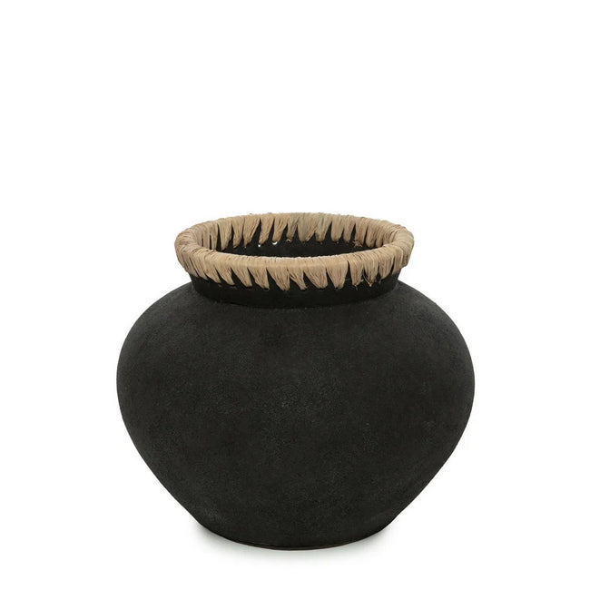 Styly Vazen – terracotta charme met raffia-accent Maat: M