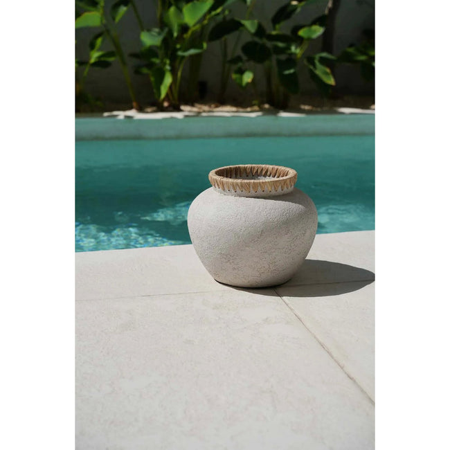 Styly Vazen – terracotta met raffia-accent Maat: L