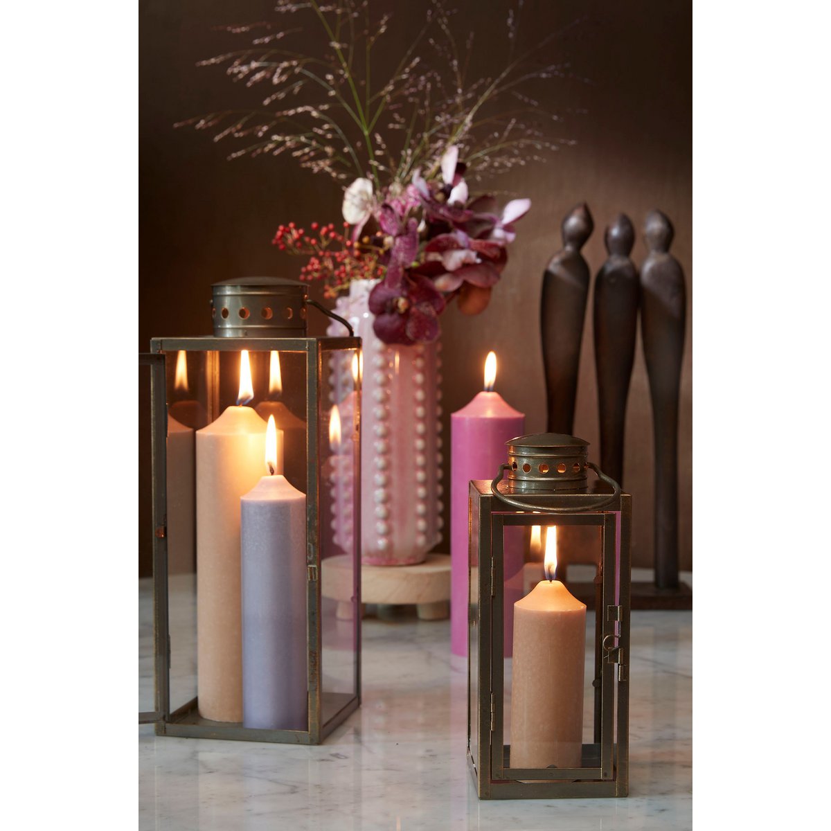 Powder Bloom Boaz Vase – handgemaakt bubbelkeramiek in zacht roze