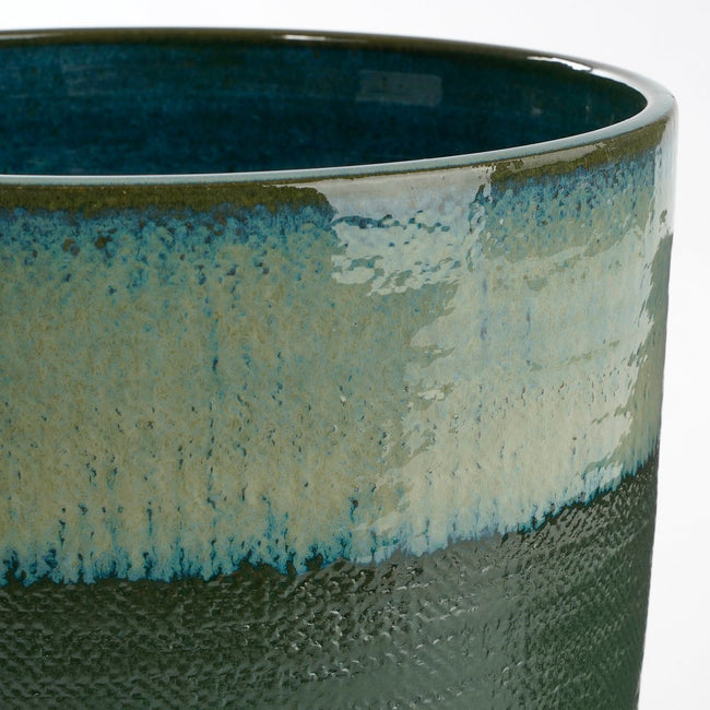 Forest Haze Olof Pot – reactief geglazuurde terracotta in diepe dennegroen