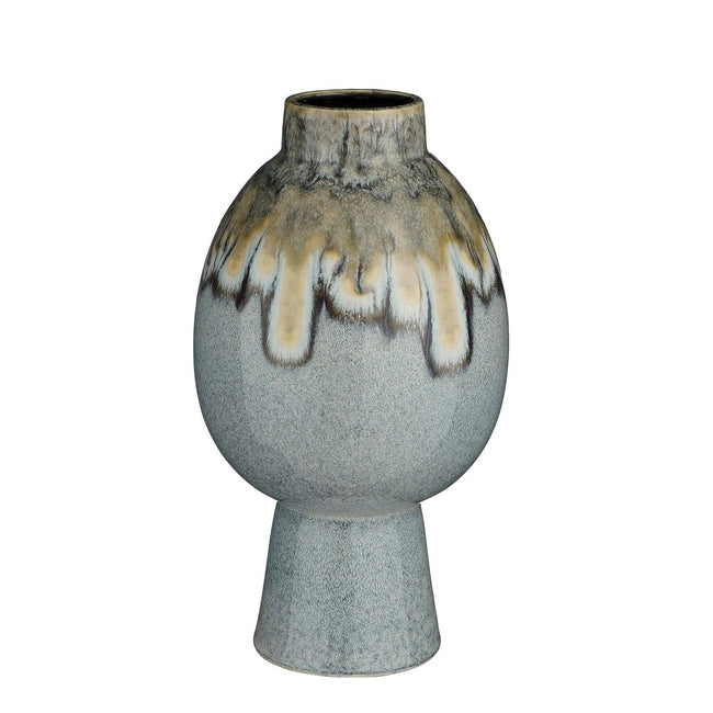 Helma Vaas – limited edition keramiek in blauw met druipeffect