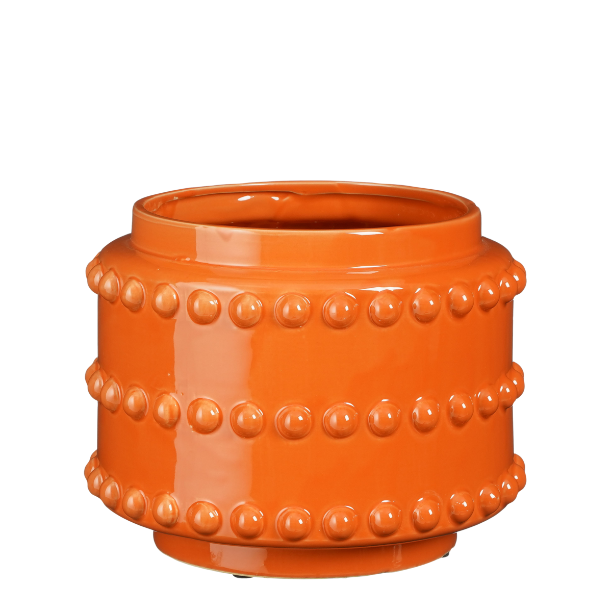 Sunburst Groove Boaz Pot – handgemaakt keramiek met vrolijk reliëf