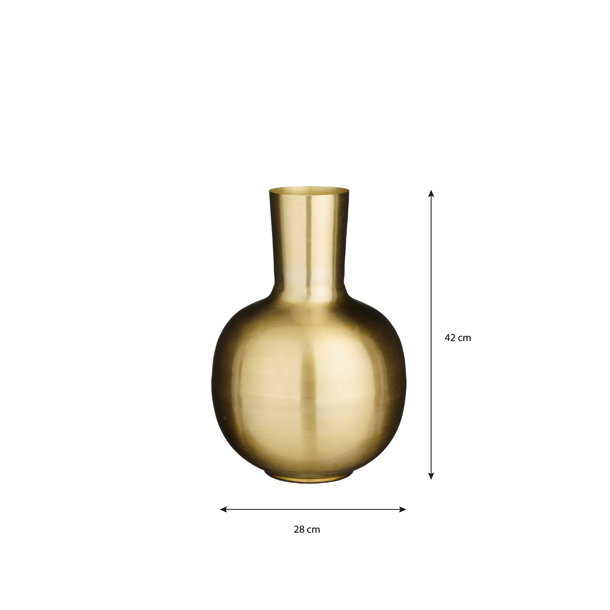 Golden Aura Dara Vase – mat metaal & vorstelijke glans
