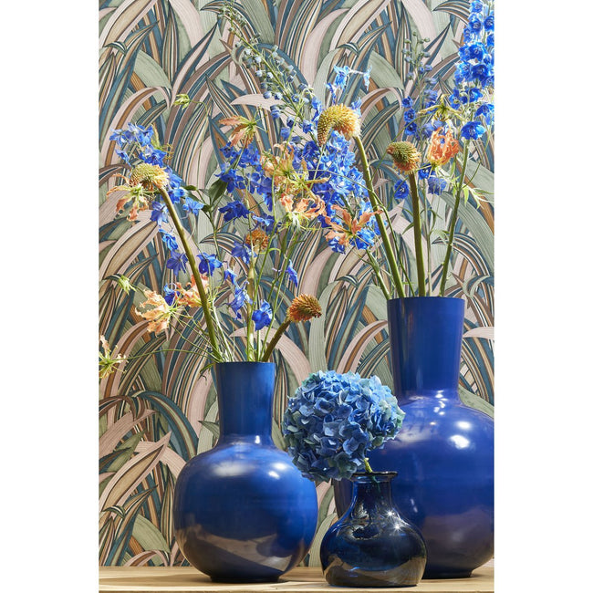 Deep Cobalt Dara Vase – matte metalen statement